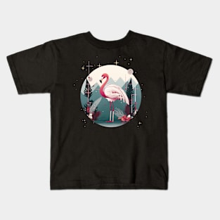 Flamingo Flock Sunset, Love Flamingos Kids T-Shirt